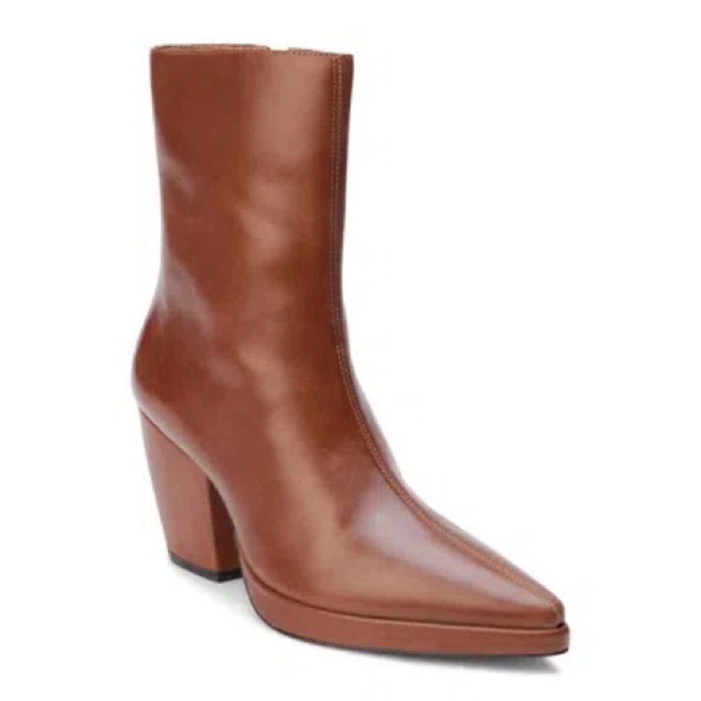 Matisse Tan Leather Heeled Boots - Picture 2 of 3